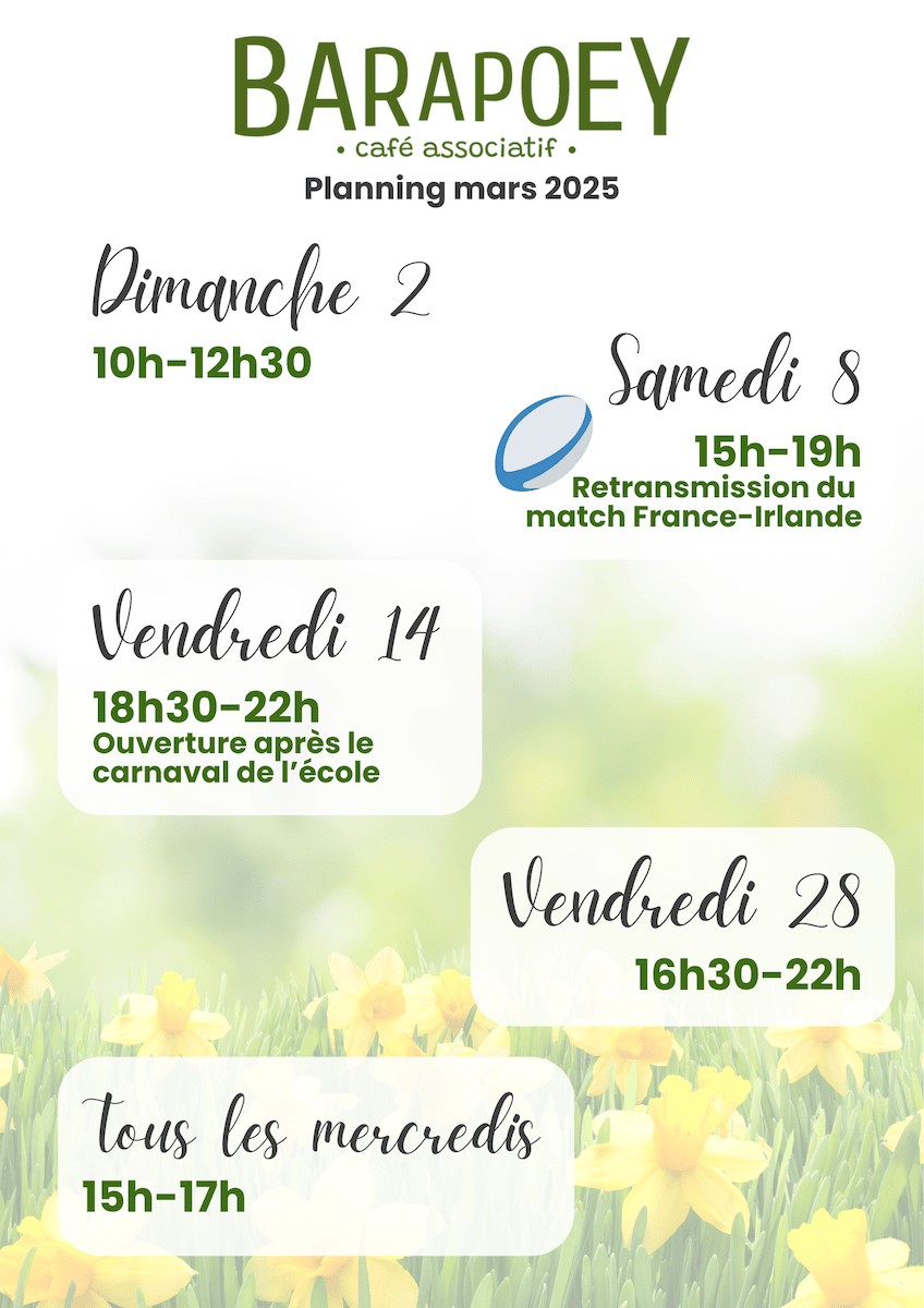Programme mars 2025