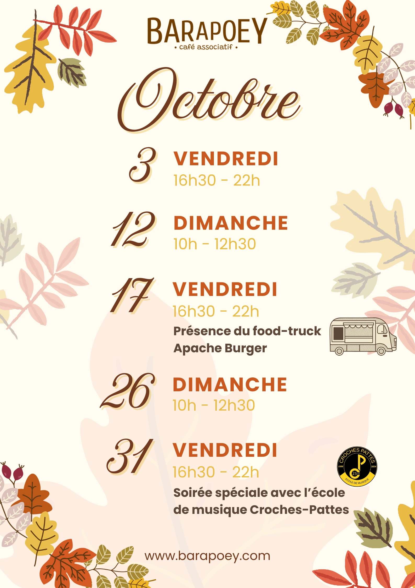 Programme octobre 2025
