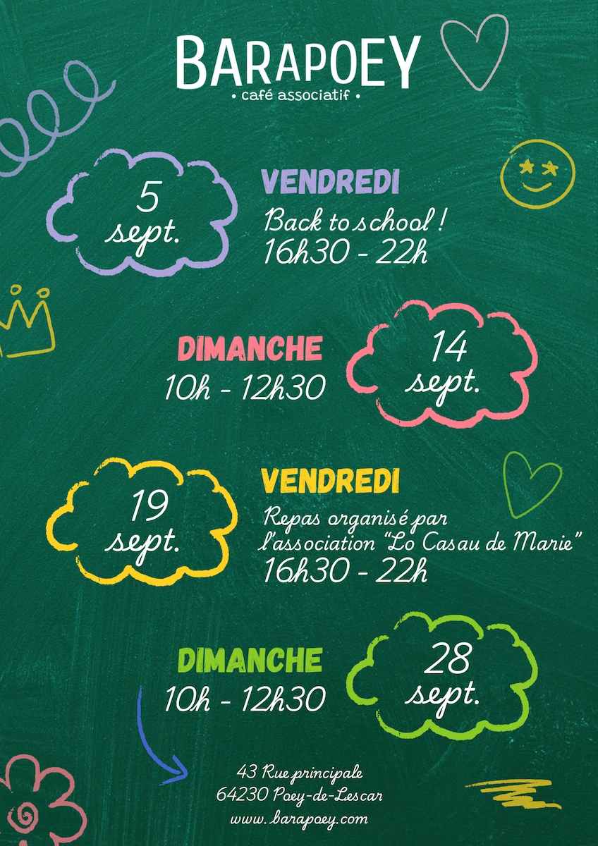 Programme septembre 2025